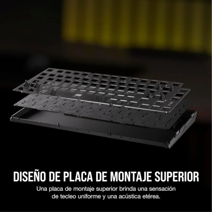 TECLADO GAMING CORSAIR K65 PLUS WIRELESS 75% ICUE RGB BLACK