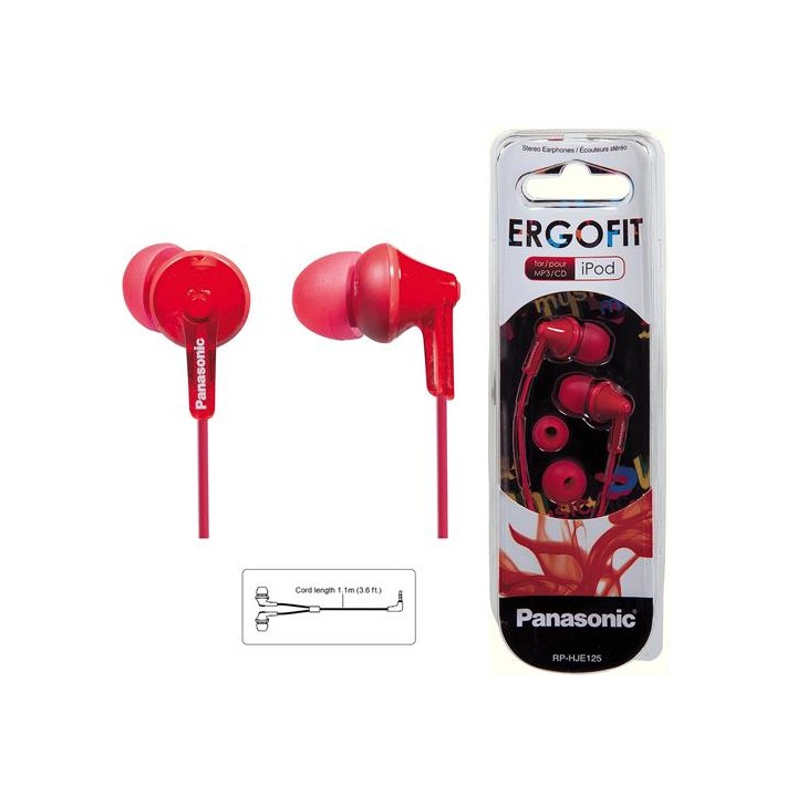 Panasonic RP-HJE125E-R Auricular Rojo