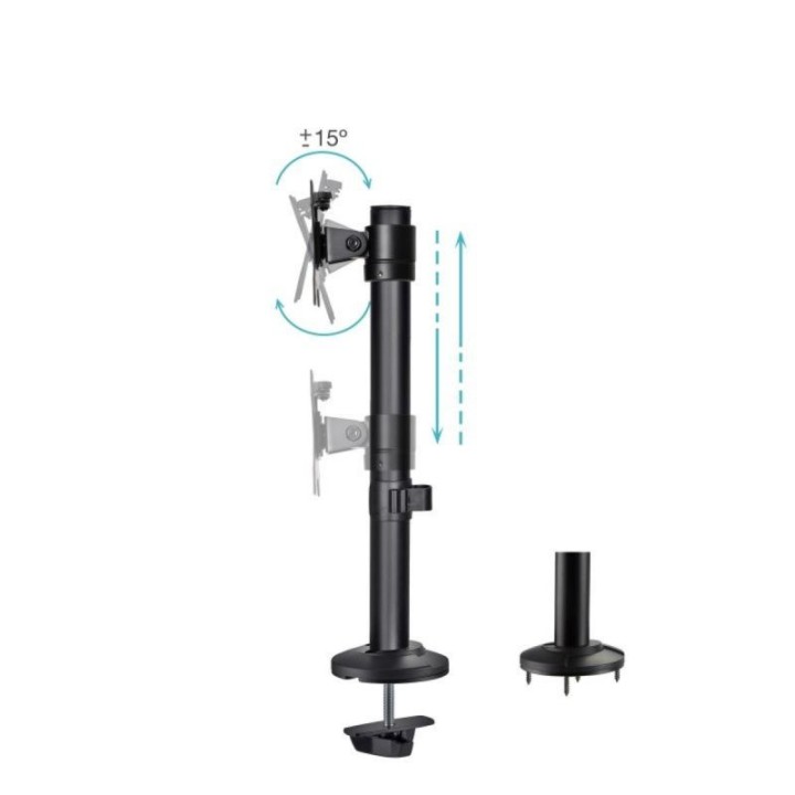 SOPORTE DE MESA TV MONITOR TOOQ REG.ALTURA GIR. INCL. 17 - 32 BLACK