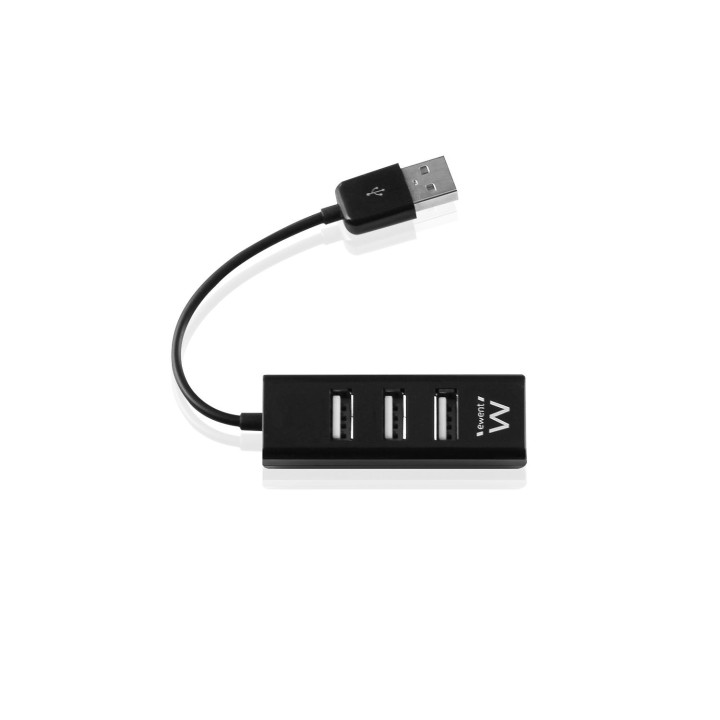 HUB EWENT USB 2.0 4 PUERTOS NEGRO EW1123