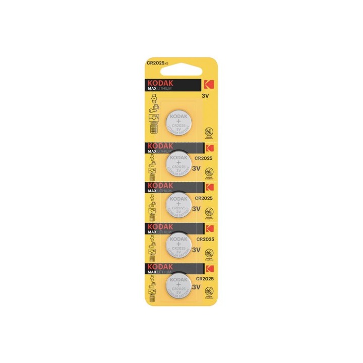 KODAK CR2025 Batería deLlitio ULTRA 3V 5 Unidades (30411562)