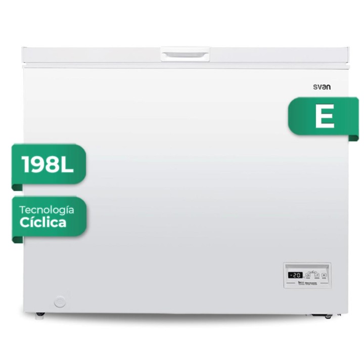 Svan SCH2002EDC Congelador Horizontal Ciclico 198L 85X91X56cm Blanco