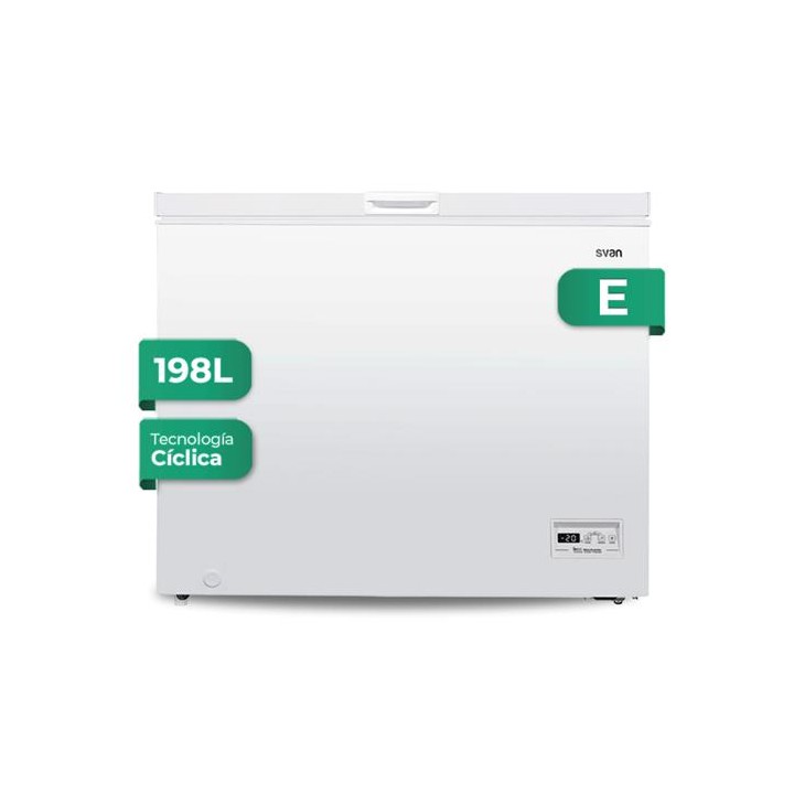 Svan SCH2002EDC Congelador Horizontal Ciclico 198L 85X91X56cm Blanco