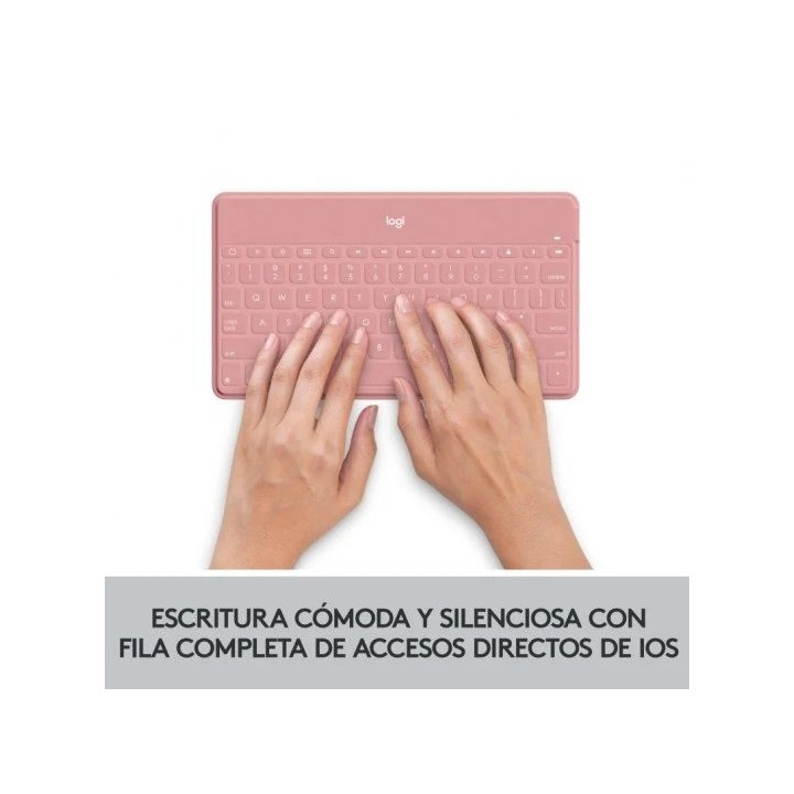 TECLADO LOGITECH KEYS TO GO WIRELESS FOR MACOS ROSE