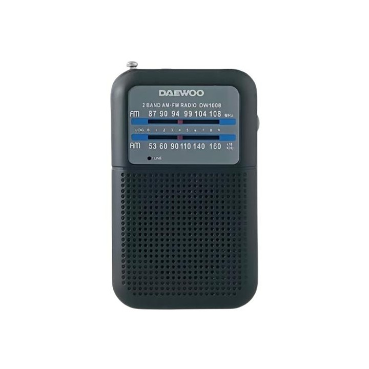 Daewoo DW1008BK Radio Portátil AM/FM Negro