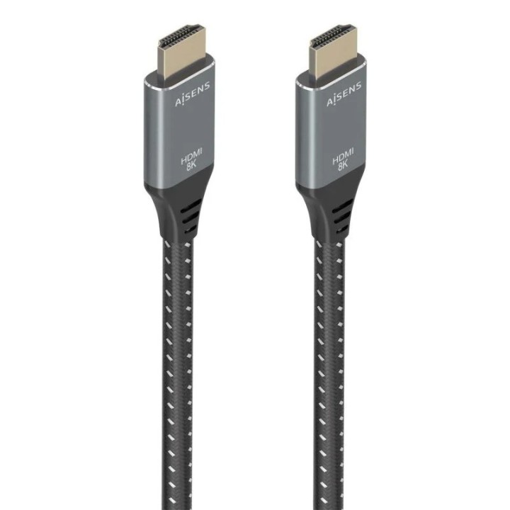 CABLE HDMI 2.1 8K AISENS HDMI/M - HDMI/M 5M TRENZADO BLACK/GREY