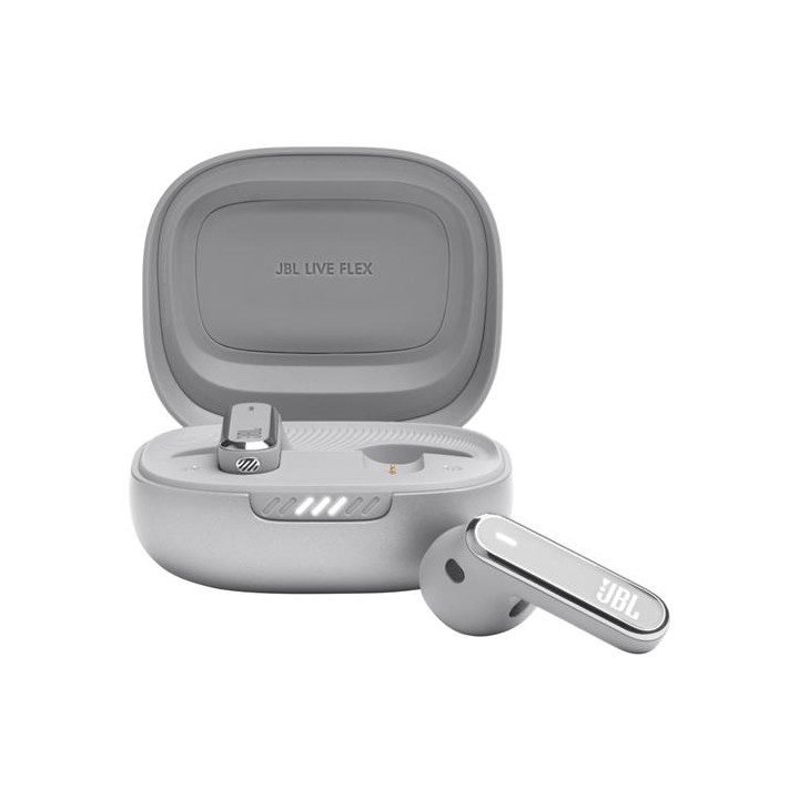 JBL Live Flex Auricular Bluetooth con Cancelación de Ruido Plata