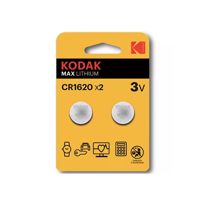 KODAK CR1620 BATERÍA LITHIUM 3V 2 UNDS (30417694)
