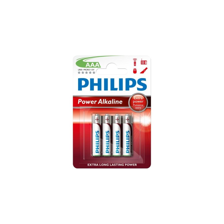 PILAS PHILIPS AAA POWER ALKALINE 4 UDS LR03P4B/10