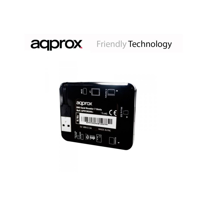 APPROX APPCRDNIB MULTILECTOR DNI-E EXTERNO USB 2.0 NEGRO