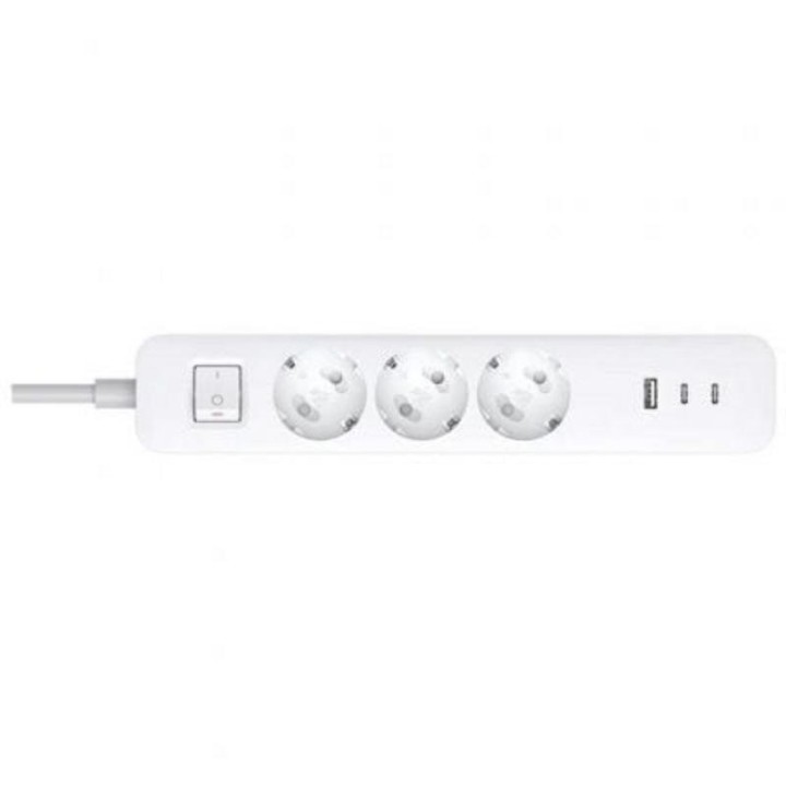 REGLETA XIAOMI POWER STRIP 3 SCHUKOS USB/USB-C PROTECCION 20W 1,4M WHITE