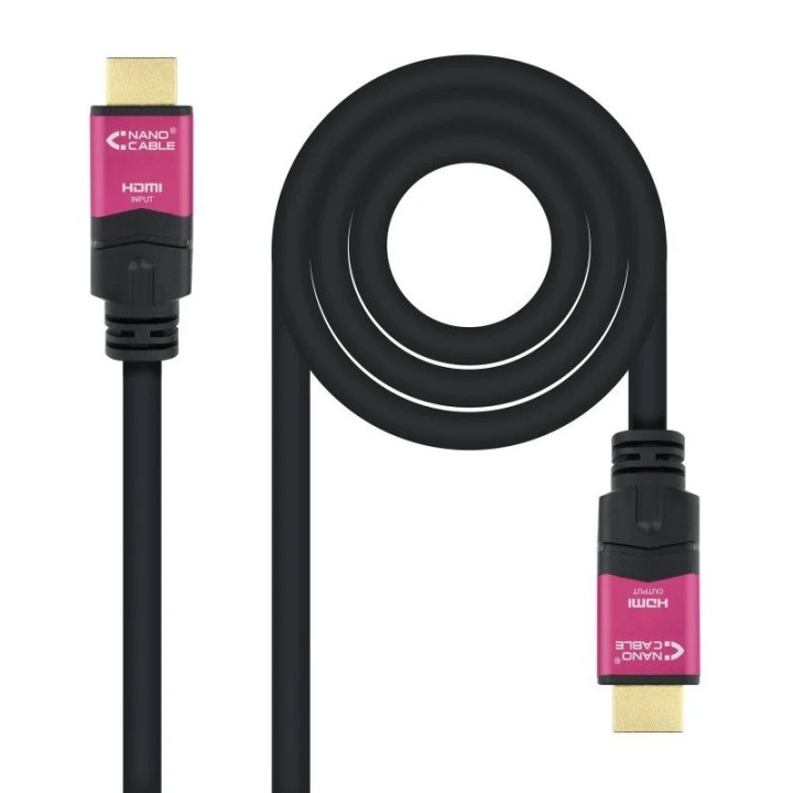 CABLE HDMI 2.0 ALTA VELOCIDAD 4K NANOCABLE 15M BLACK