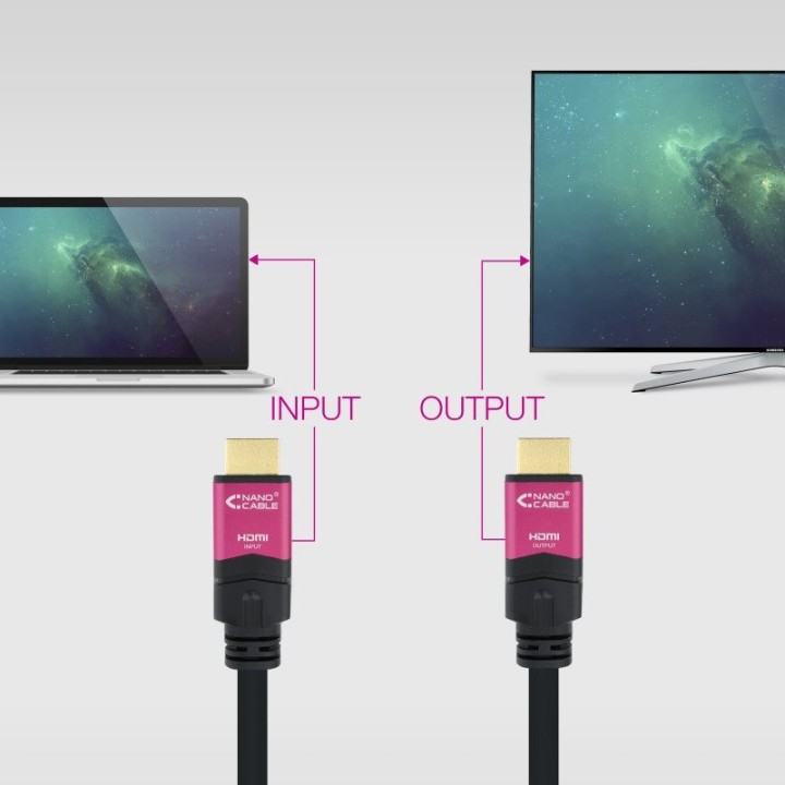 CABLE HDMI 2.0 ALTA VELOCIDAD 4K NANOCABLE 15M BLACK