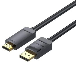 CABLE CONVERSOR VENTION DISPLAY PORT M - HDMI 1.4 4K 1M BLACK