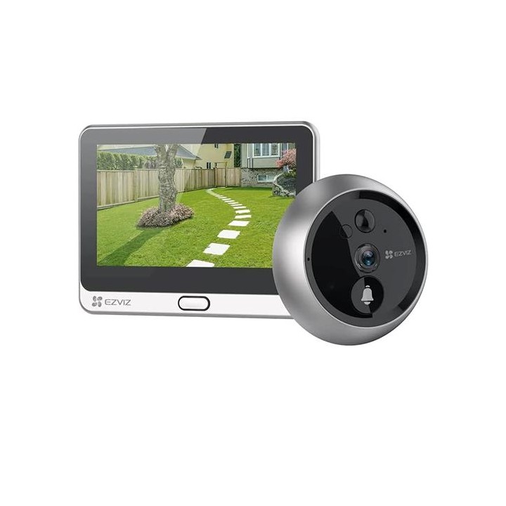 Ezviz DP2C Mirilla Inteligente Pantalla 4,3" Wifi y Detector de Presencia Plateada