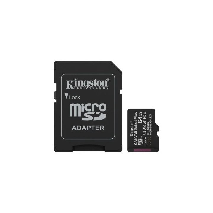 MEMORIA MICRO SD 64GB KINGSTON XC C10 100MB/S + ADAPTADOR SD