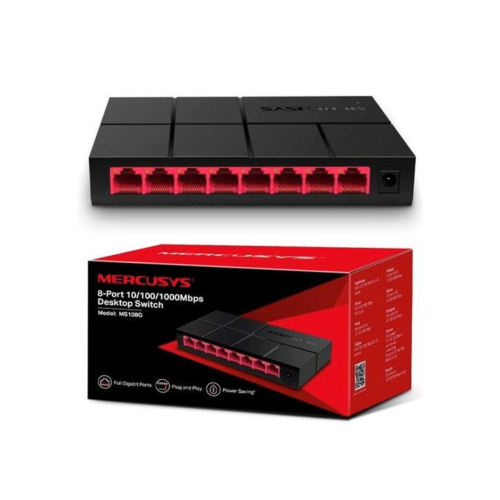 Mercusys Switch de Sobremesa 8 Puertos Gigabit (MS108G)