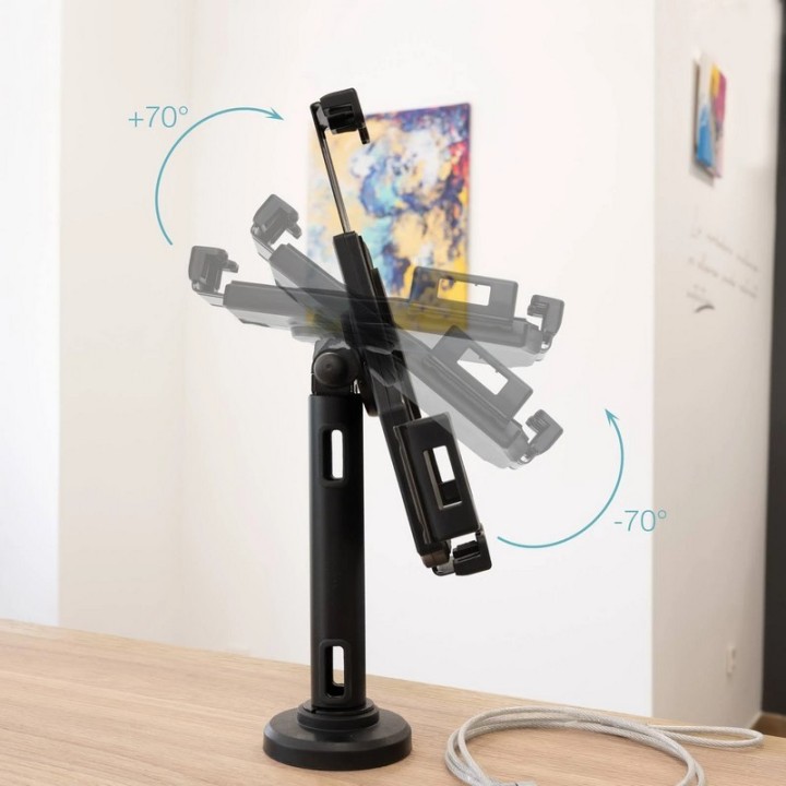 SOPORTE SOBREMESA TOOQ ANTIRROBO AJUSTABLE PARA TABLET 7.9-10.5 BLACK