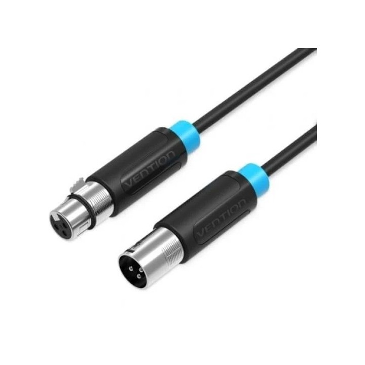 CABLE ESTEREO VENTION XLR M - XLR H 2M BLACK