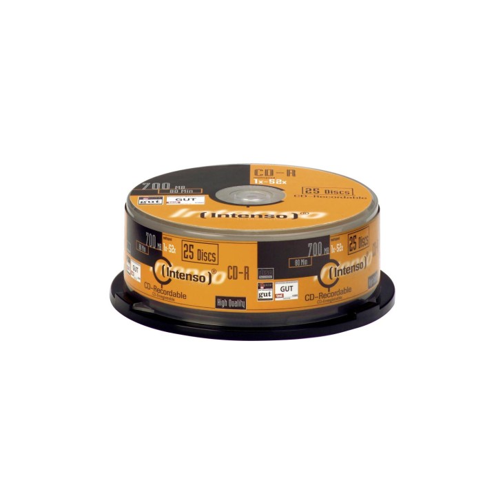 CD-R INTENSO 700 MB 80 MIN 52x CAKEE BOX 25 1001124
