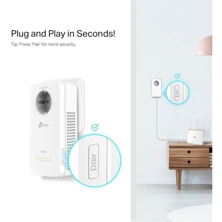 POWERLINE TP-LINK TL-WPA8631P ETHERNET AV1300 + ENCHUFE KIT 2UD