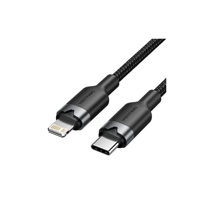CABLE VENTION USB-C - LIGHTNING 27W 2M BLACK