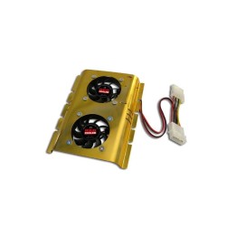 VENTILADOR DOBLE CON DISIPADOR PARA DISCO DURO 3.5''