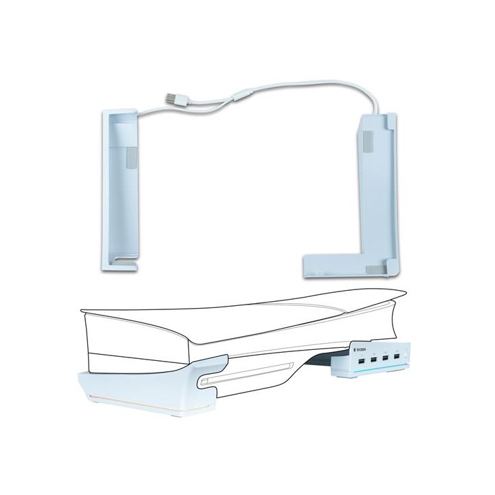 Nacon Soporte Horizontal para Playstion 5 Slim con 2x USB y Led RGB