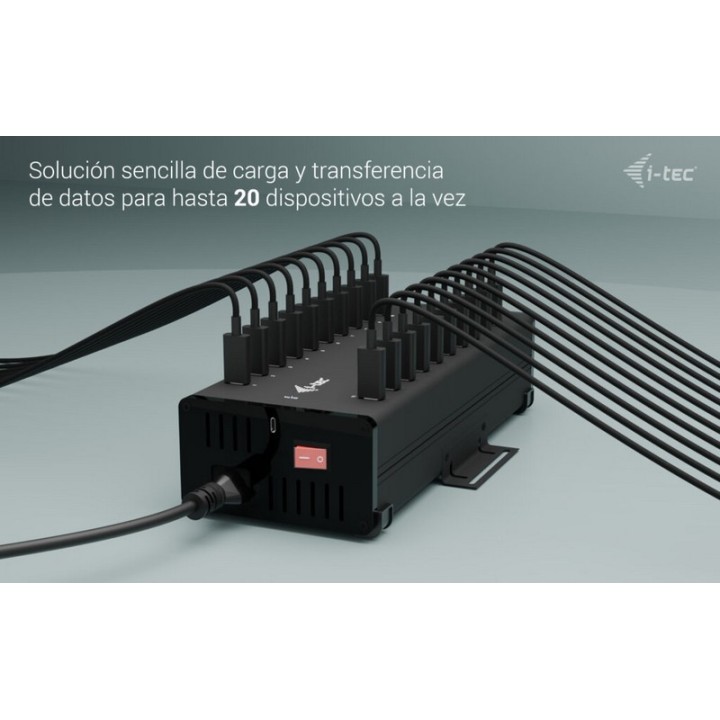 HUB USB-C/USB-A I-TEC 20 PUERTOS USB-C 15W BLACK