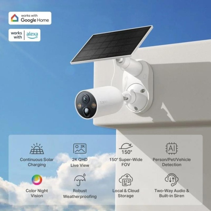 CAMARA IP TP-LINK TAPO C425 2K QHD IP65 EXTERIOR + PANEL SOLAR