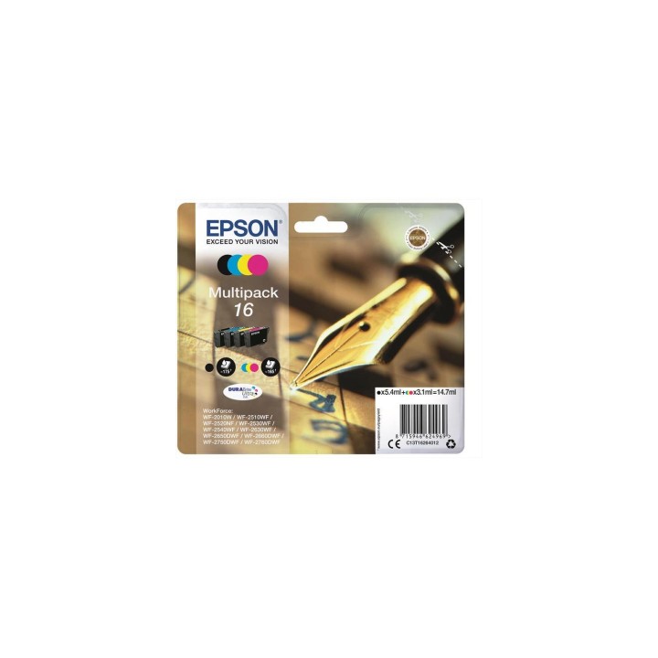 CARTUCHO EPSON 16 MULTIPACK 4COLORES C13T16264022
