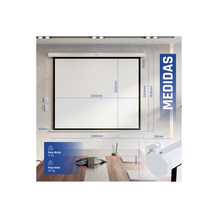 IGGUAL PSIES240 PANTALLA MURAL ELECTRICA 240X240
