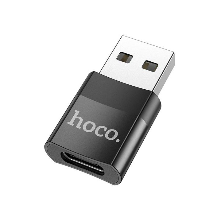 Hoco UA17 Adaptador USB-C a USB-A 2.0 Negro