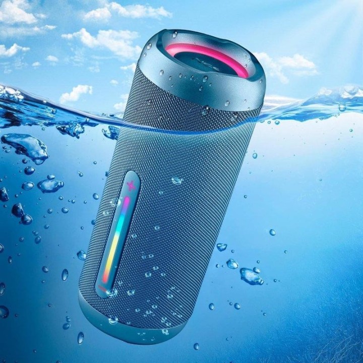 ALTAVOCES NGS ROLLER FURIA 3 RGB PORTATIL WATERPROOF 60W IPX7/BT/USB BLUE