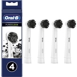 Braun Oral-B 4 Cabezales de Recambio Pure-Clean Charcoal Carbón (EB20CH-4)