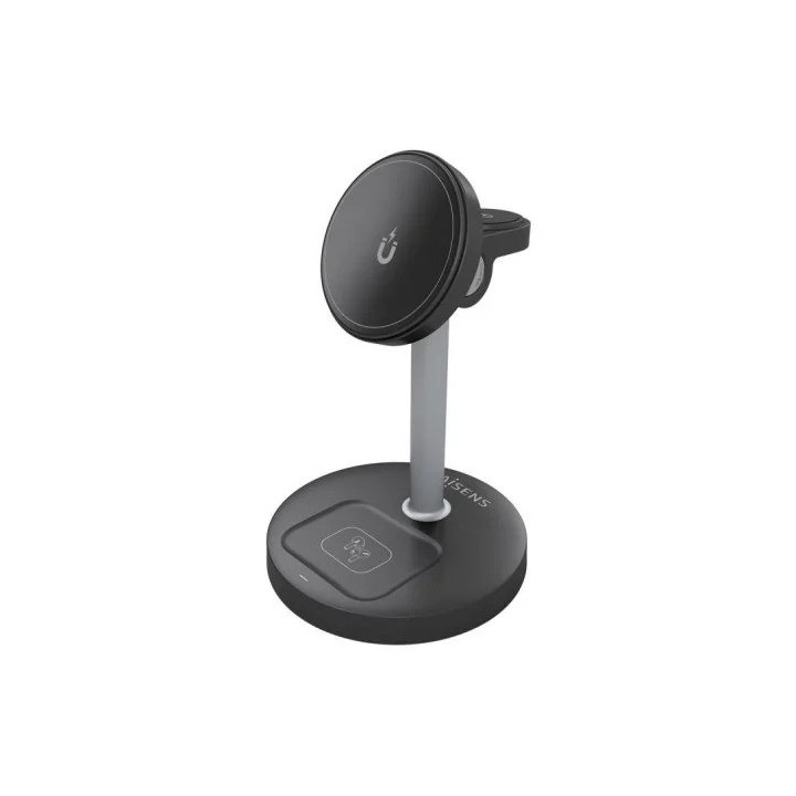 BASE CARGADOR AISENS SMARTPHONE/APPLE WATCH/AURICULARES WIRELESS QI2 15W USB-C BLACK