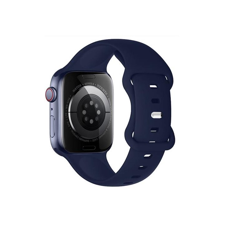 Hoco iWatch WA15 Flexible Series 8- Character Buckle Solid Color Silicone Strap (38/40/41mm)Mid.Azul