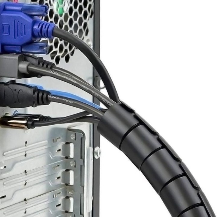 ORGANIZADOR DE CABLE AISENS 25MM 1M BLACK