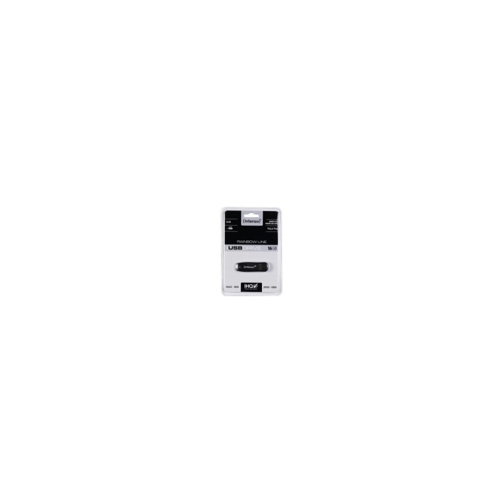 MEMORIA USB 2.0 INTENSO RAINBOW LINE NEGRO 16 GB 3502470