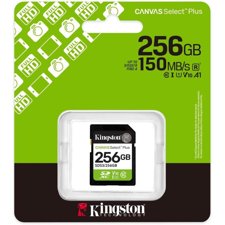 Memoria SDXC 256GB Kingston 150MB/s SDS3/256GB