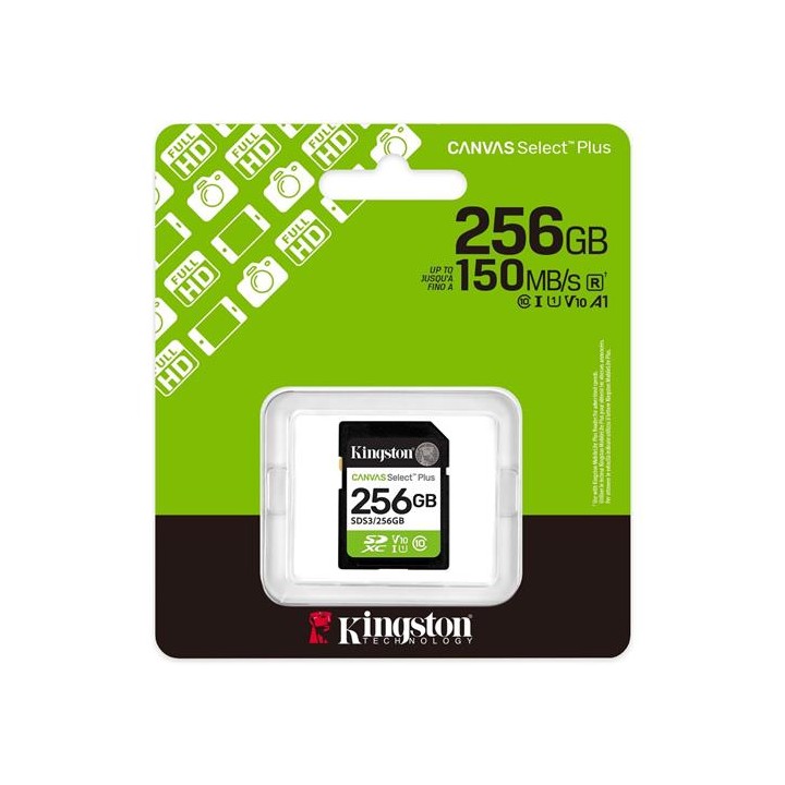 Memoria SDXC 256GB Kingston 150MB/s SDS3/256GB