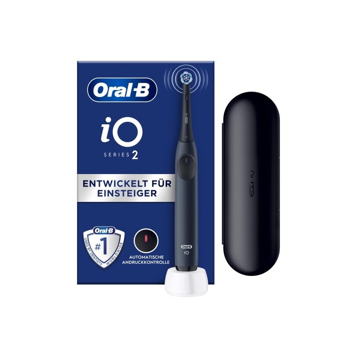 Braun Oral-B Cepillo de Dientes IO2 con Estuche de Viaje Negro (IOS2.1B9.2K)