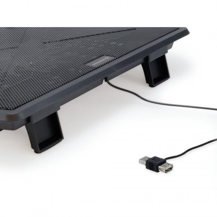 SOPORTE REFRIGERADOR NOTEBOOK CONCEPTRONIC ALUMINIO 15.6 ERGONOMICO BLACK