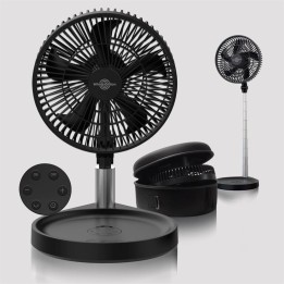 Windbillion H6 Ventilador Plegable y Recargable 37 Horas con Mando Negro