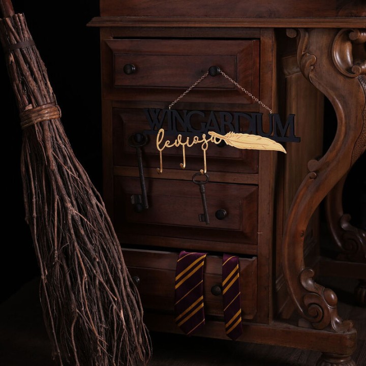 Letrero madera Wingardium Harry Potter