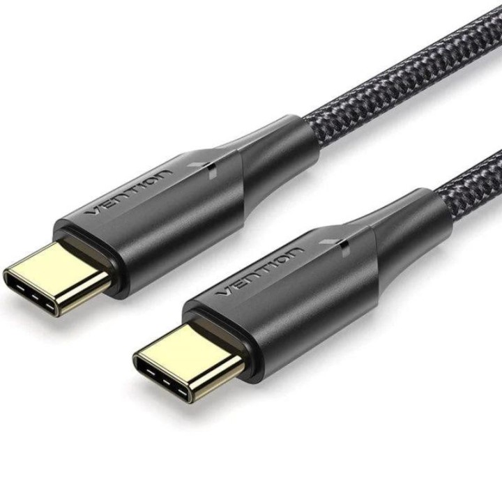 CABLE USB 2.0 VENTION TIPO USB-C/M-C/M LED 480MBPS 3A 0.5M BLACK