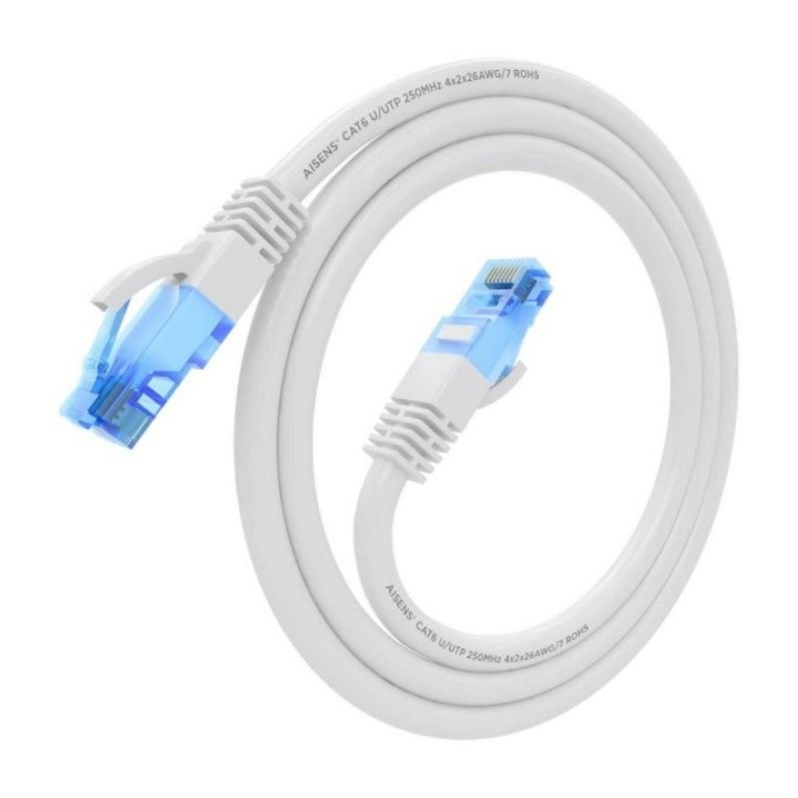 CABLE DE RED CAT.6 UTP 0.75M AISENS WHITE
