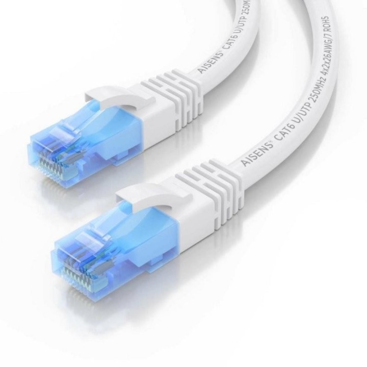 CABLE DE RED CAT.6 UTP 0.75M AISENS WHITE