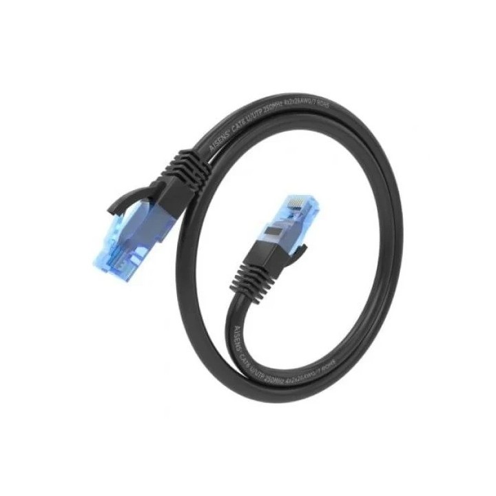 CABLE DE RED CAT.6 UTP 0.30M AISENS BLACK