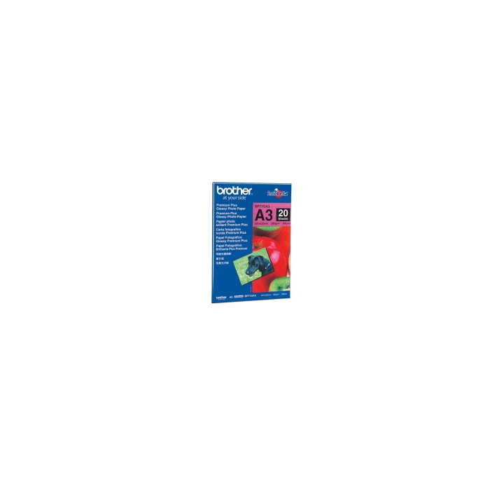 PAPEL BROTHER FOTOGRAFICO INKJET GLOSSY A3 20h 260g/m2 BP71GA3